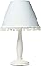 Lite Source IK-6098L/BLU Table Lamp with White Fabric Shades, White Finish