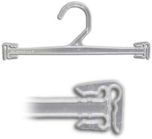 10" Clear Plastic Economic Underwear Lingerie Intimates Hanger - Pack of 50