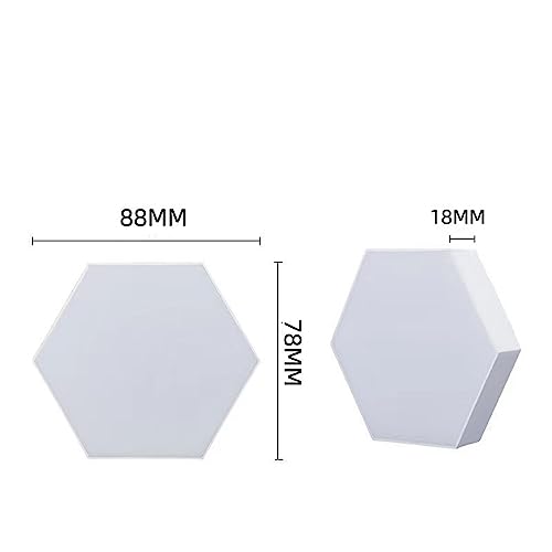 Azonee Hexagon Light Panels, 8 Pack RGB Hexagon LED Lights, Gaming Lights with APP & Remote Control, Wall Lights Gift for Home Decor, Living Room, Bedroom,Gaming Room, Kids, Adults