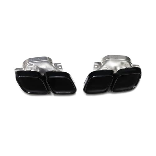 Embout echappement Benz W205 C200 C260 2020, silencieux quad noir et tuyau acier inox 304