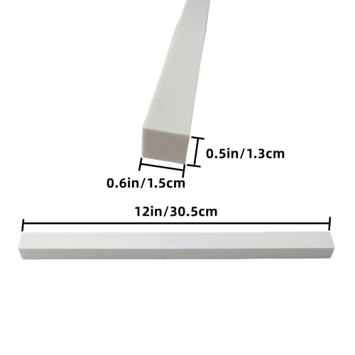 Geoona 15 Pcs White Marble Tile Edge Trim, 12 Inch Marble Pencil Liner Polished For Bathroom, Backsplash, Kitchen , Tile Shower (White - 15 Pcs) #TOP1