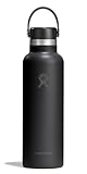 Hydro Flask Water Bottle - Insulated Stainless Steel - Non Spill, Leakproof in 21 Oz Tonal Black