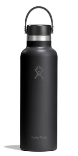 Hydro Flask Water Bottle - Insulated Stainless Steel - Non Spill, Leakproof in 21 Oz Tonal Black