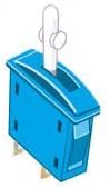 Peco PL-22 On/Off Switch Paleblue by Peco