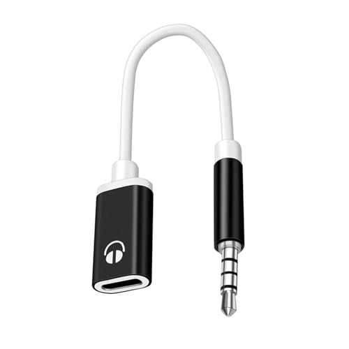 LckCryspho Type C - 3.5mm オーディオアダプターケーブル ブラック/シルバー/レッド ? アナログイヤホン接続対応 耐久性設計 通勤や旅行に便利