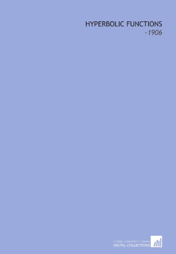 Hyperbolic Functions: -1906 view 2