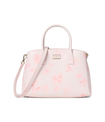 kate spade new york Serena Saffiano Leather Satchel, Spring Pansies Blush Cloud Multi