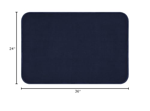 Tapete antideslizante azul marino 2x3 ft miniatura 2