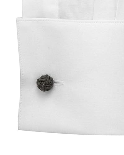 Marquis Men's Regular Fit French Cuff Cotton Blend Solid Dress Shirt4