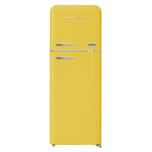 PYRAMIDEA Frigorifero Vintage Colorato Ocra Doppia Porta Ventilato 240 L Lordi (206 L Netti) MAMBO2402O