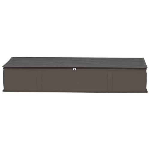 Boîte de rangement en tissu robuste avec double fermeture éclair et poignées