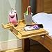 Bedside Shelf for Bunk Bed, Attachable Bed Shelf, Great Use as Kids Nightstand, Dorm Room Bunk Bed Tray for Students, Organizer for Laptop, Phones, Tablet, Remote, Books, Toys, Clock- Natural Bamboo