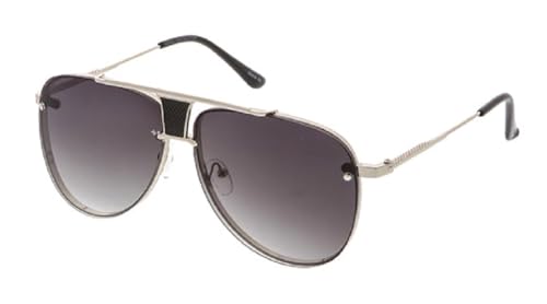 Dweebzilla Rimless Floating Lenses Brow Bar Turbo Aviator Sunglasses