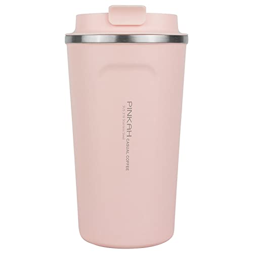 PINKAH 17OZ Stainless Steel Coffee Travel Mug On The Go, Double Walled Insulated Vacuum Coffee Tumbler Cup for Hot/Cold Coffee