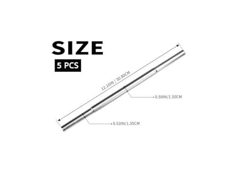 Hateenru 5PCS Golf Club Extensions Steel Shaft Iron Length Extension Kit Repair Replacement, Silver