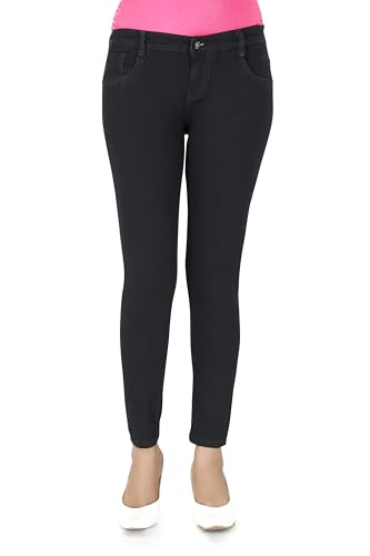 Image of TWGE - Women's Low Rise Skinny Fit Jeans - Single Button, Stretchable Denim Pants - Ankle Length - Stylish Casual Wear