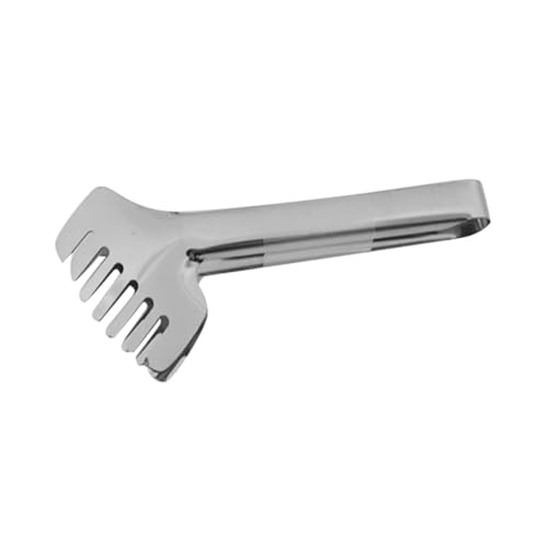 OUNONA Salad Tong Stainless Steel Kitchen Serving Utensil Appetizer Tong for Buffet Fruit Serving