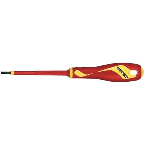 TENGTOOLS 245590104 Tengtools Insulated Screwdrivers with Extra Flat Tip, 0.8 x 4.0 mm Size, Insulated, B Handle, 210 mm Length