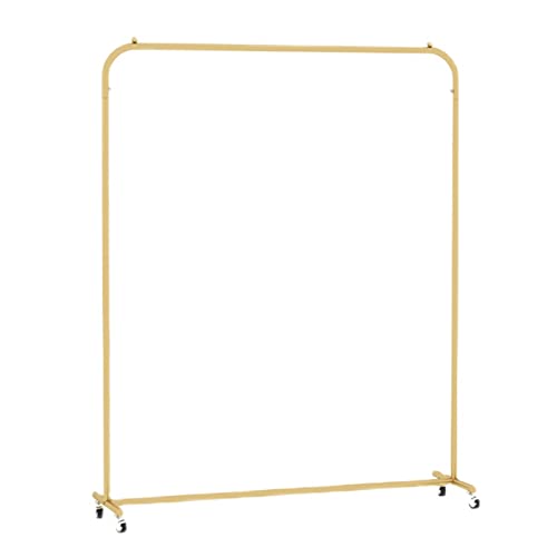 AKARCA Perchero Varilla Simple Hierro Forjado Perchero De Pie Tienda De Ropa Estante De Exhibición Multifuncional Móvil Familiar Perchero (Tamaño : 150x40x150CM)