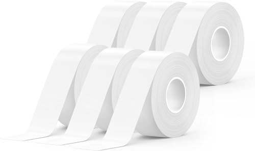 SUPVAN KATASYMBOL E10/E16 Impermeabilización Térmica Etiquetas Adhesivas, 6 Rollos, 15 mm × 6 m Etiquetas Continuo (Negro sobre Blanco)