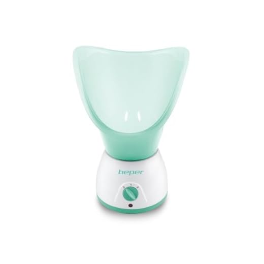 BEPER 40.967N - Sauna Facial y Aromaterapia 2 Potencias, Tratamientos de Cuidado y Relajantes, Hidratación y Limpieza de la Cara, Tanque para Esencias Perfumadas, Blanco y Verde/ Turquesa