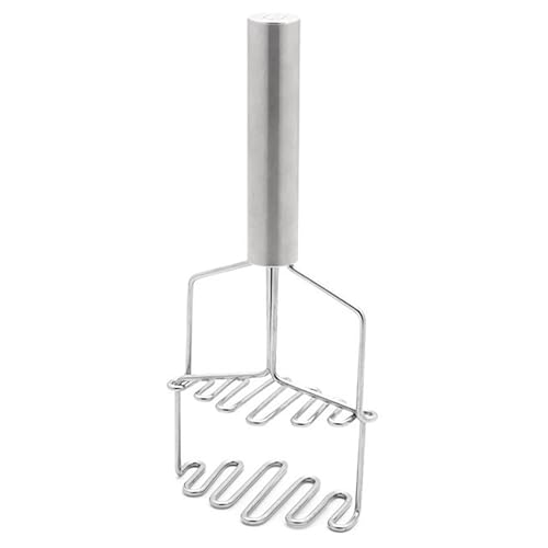 Pasapurés De Patatas Vegetales - Acero Inoxidable 25Cm 11Cm | Herramienta trituradora de cocina de doble capa | Para cocinar frijoles y aguacate | Gadget portátil Easy Mash