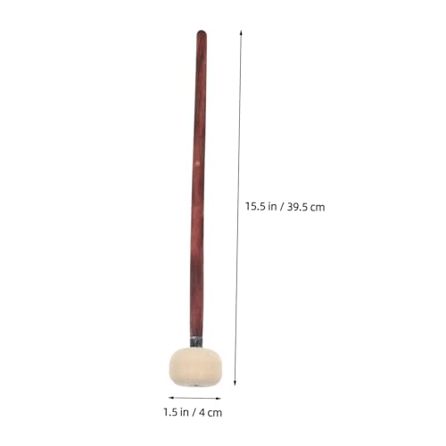 Levemolo 2pcs Palillos de Percusión con Mango de Madera y Cabeza de Fieltro para Batería y Marcha miniatura 6