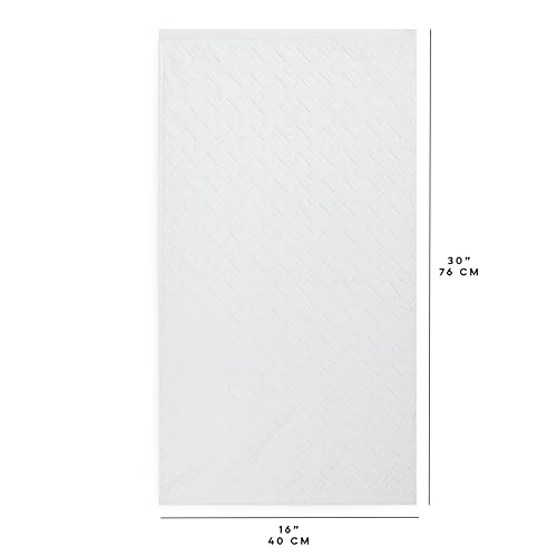 Casual Living P-1 28647 White Cane Cotton Hand Towel Hotel-Style Hand Towels Ultra-Soft Highly Absorbent Machine Washable Quick-Drying 4-Piece Hand Towel Set thumb #2