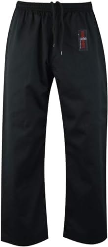 Vader Kids/Adults Karate Trousers Unisex, Martial Arts Training Competition & Tournament Pants Gi Polly Cotton Fabric Kickboxing Aikido Kung Fu Trouser