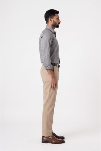 Image of BEYOURS Men's Full Sleeve Shirt Regular Fit Spread Collar 100% Cotton Satin Office & Formal.