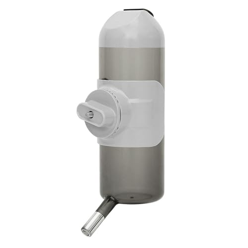 Dispensador de Agua Perros para Jaula, Septillar, 700ml, Bebedero Perro, Sin Goteo, Botella Agua Perro, Mascotas, Gato, Conejo (Gris)