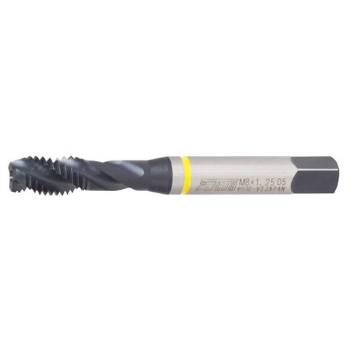 Sowa Tool 10-32 Spiral Flute Tap – HSSE-V3, Yellow Ring, UNC Thread, High Performance for Alloy & Stainless Steel, Machine Tap for Blind Holes