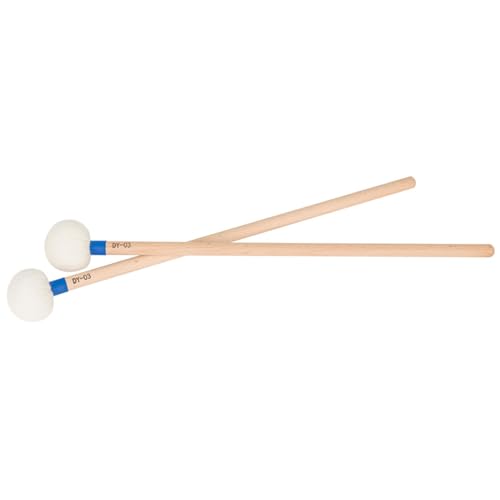 Baquetas Abaodam, 2 piezas, mango de madera y cabeza de fieltro para instrumentos de percusión, ideales para timbales y bombo miniatura 3