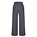 bawilom Slacks for Women Stretchy Work Pants Loose Fit Elastic High Waisted Wide Leg Business Casual Pants with Pockets Dark Gray