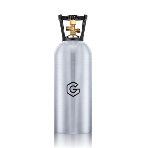 GANCOWISE 10lb Aluminum New CO2 Tank, DOT Approved Gas Cylinder with CGA 320 Valve for Kegerators...