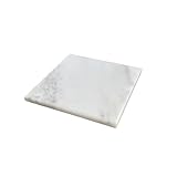 MARMOR-DEKOPLATTE. QUADRATISCH. 15cm. Rechteckige Steinplatte, Steintafel, Marmorplatte in Untersetzer in weiß, Weiss