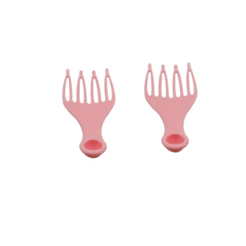 COOLHIYA 2pcs Handheld Massager Hair Perm Neck Tray Head Massager Head Scratcher Massage Hair Massager Massagers Handheld Scalp Massager Comb Massager Head Hair Scratcher Pink