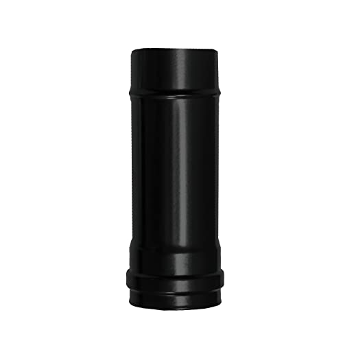 WOLFPACK LINEA PROFESIONAL - Tubo de Estufa Pellet Acero Vitrificado Negro Ø 80 mm. Longitud 25 cm. Estufas de Leña, Chimenea, Alta resistencia,