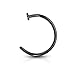 20g IP Plated Black Surgical Steel 10mm Nose Hoop Ring