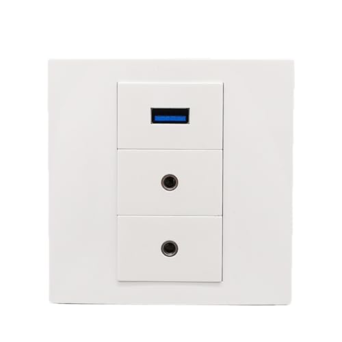 Prise jack audio 3,5 mm et panneau femelle U3.0 pour créer un coin bureau épuré