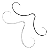 Hohopeti 2 Piezas Anillo de Nariz Septum Bigote Acero Inoxidable para Mujer de Joyería Corporal Duradera y Llamativa
