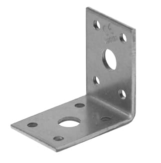 150 Stück Winkelverbinder mit Kombilochung ohne Sicke feuerverzinkt - 50 x 50 x 35 mm
