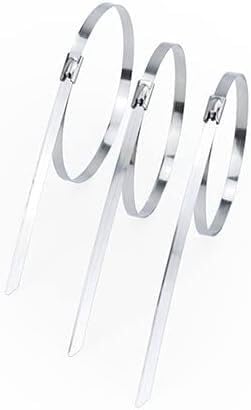 Bridas metálicas de Acero Inoxidable, Bridas for Cables autoblocantes de Acero Inoxidable 304, 4,6 mm x (100-550), Paquete 100(4.6mm x 500mm)