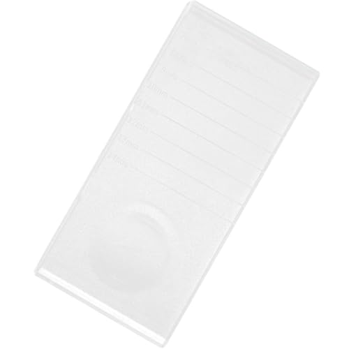 WESIEVYA Bandeja de Cristal para Extensión de Pestañas Superficie Lisa y Soporte para Pegamento Adecuado para Aplicación y Grafting de Pestañas Postizas
