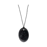 ROCKING GIFTS Pendant ovale Shungit Shungite, Shungita, Protection, Natural, Minerals and Crystals for Healing, Energy Beauty, Meditation, Alternative Medicine, Spiritual Amulets