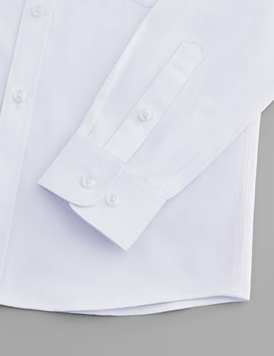 Boys Dress Shirts Long Sleeve, Boys Button Down Shirt Wrinkle-Free for Formal & Casual (Not Tie)4