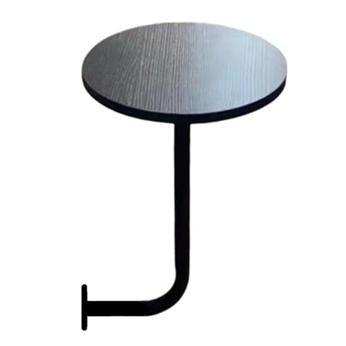 Tavolo Rotondo Nero da Parete per Bar, Cucina o Ufficio - Tavolo da Bar Pieghevole salvaspazio, Piccola scrivania da Laboratorio, Ideale per Piccoli spazi e panetterie