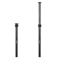 Stativverlängerung, 2 Abschnitts-Mittelsäulen, 23,4\ Aluminiumlegierung Stativverlängerungsrohr Teleskopstange mit 1/4\ 3/8\ Schraube, kompatibel mit Stativ/Gimbal/Kamera, maximale Belastung 33lb