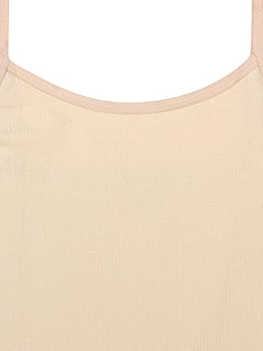 Image of BODYCARE Girl's Super Combed Cotton Spandex Regular Fit Camisole with Slip Soft & Comfortable Skin Friendly Innerwear Vest | Pack of 2