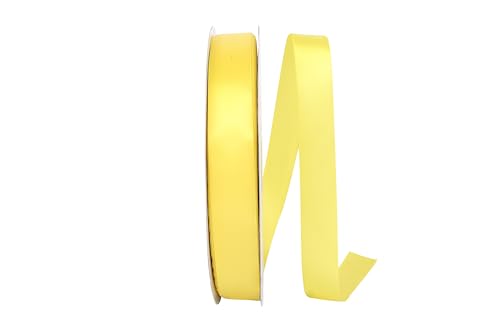 Reliant Ribbon 5150-640-05C Single Face Sfs Satin Ribbon, 7/8 Inch X 100 Yards, Lemon